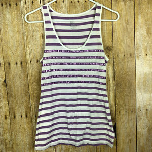 Gap Striped Purple Sequined Tank Top